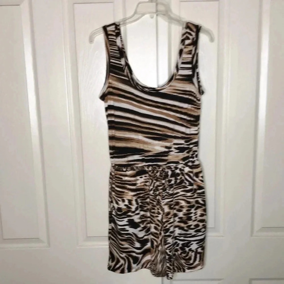 BEACH BREAK Animal Print Romper - Picture 1 of 8